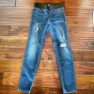 KAREN KANE Jean Jegging High Rise Distressed Size 4